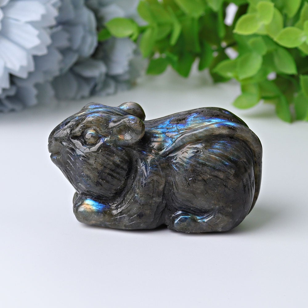 2.3" Labradorite Mouse Crystal Carvings Wholesale Crystals USA