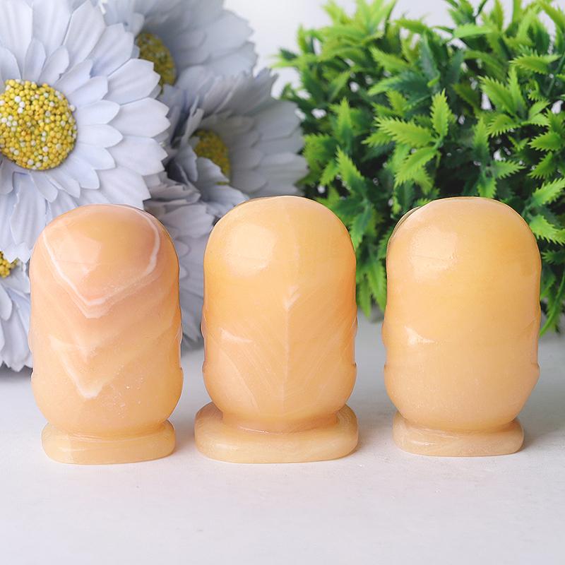 2.5" Yellow Jade Minions Crystal Carvings Wholesale Crystals USA