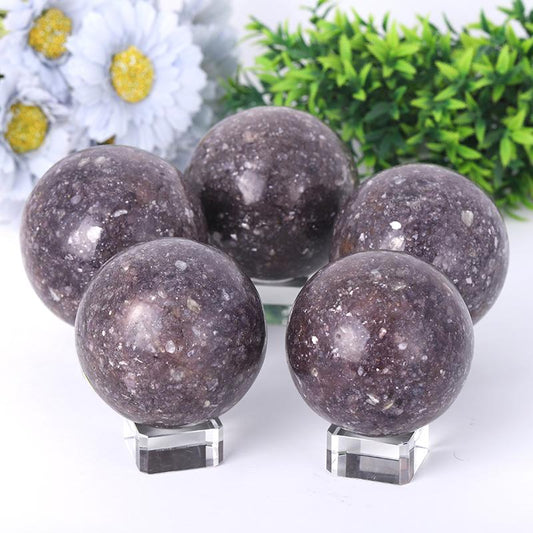 2.5"-4.5" Resin Lepidolite Sphere Wholesale Crystals USA