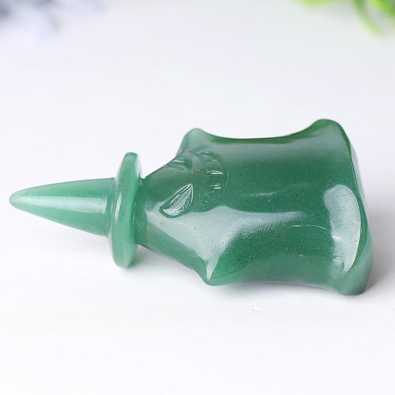 2.7" Green Aventurine Devil Ghost Crystal Carvings for Halloween Wholesale Crystals USA