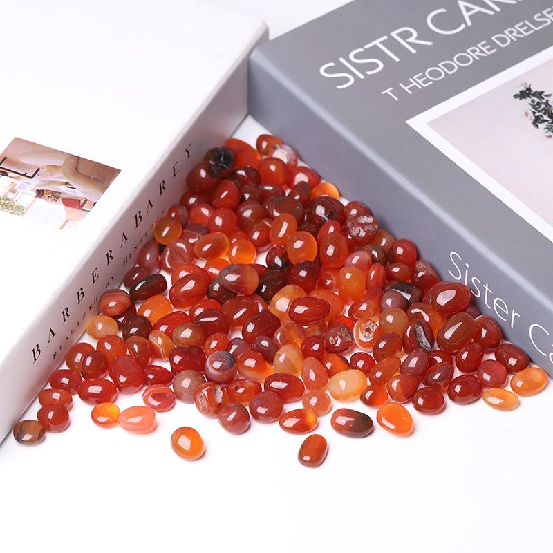 0.1kg Hot Sale Natural Carnelian Round Tumbles Wholesale Crystals USA