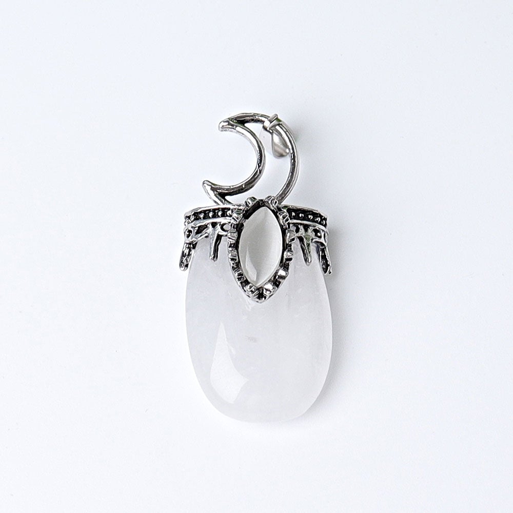 1.8" Crystal Pendant with Moon Decoration Wholesale Crystals USA
