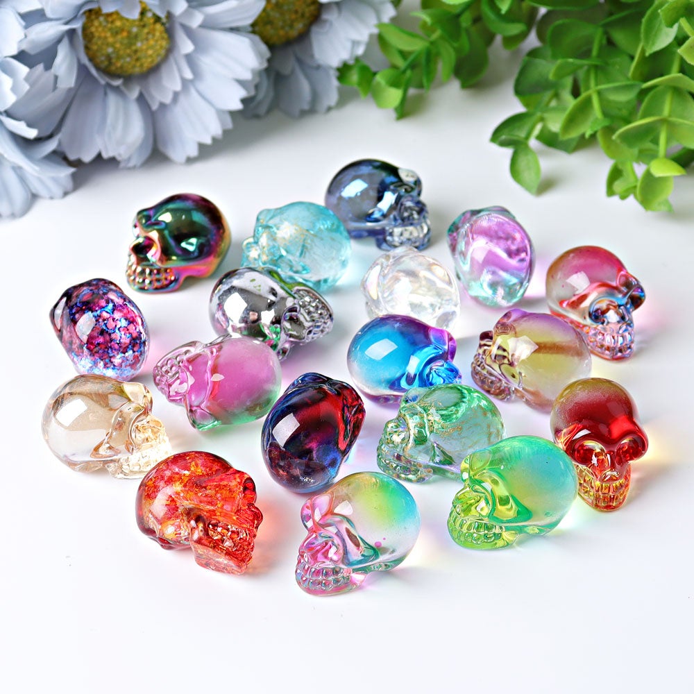 1" Aura Skull Angel Crystal Carvings (Random sending color) Wholesale Crystals USA