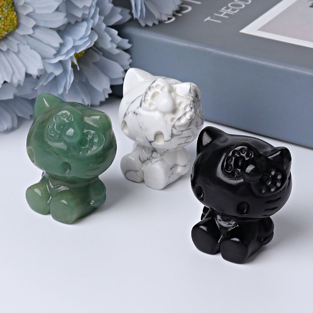1.85" Hello Kitty Crystal Carvings Wholesale Crystals USA