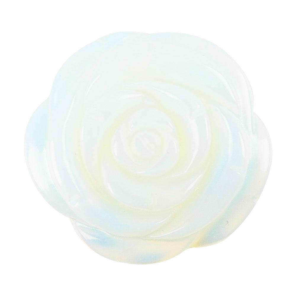 Crystal Flower Pocket Stone Hand Carved Gemstone Flower Healing Crystal Rose Flower For Sale Wholesale Crystals USA