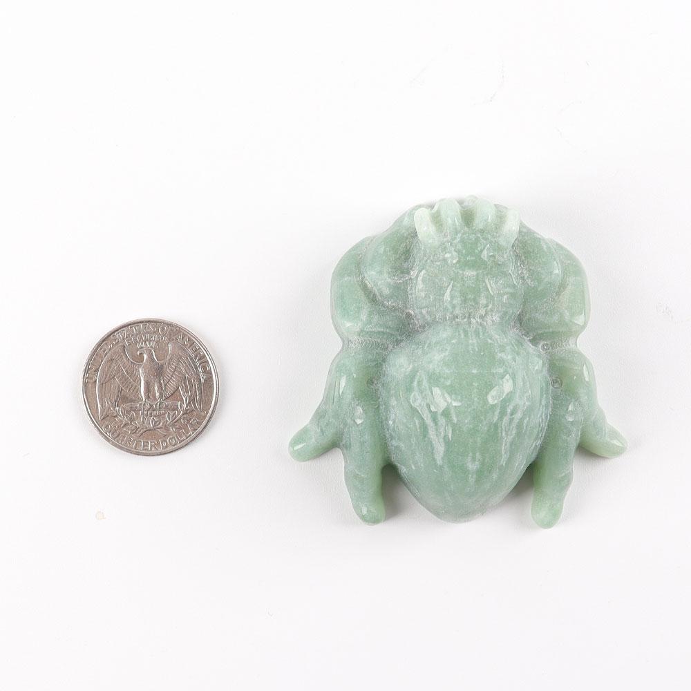 Green Aventurine Crystal Carving Spider Wholesale Crystals USA
