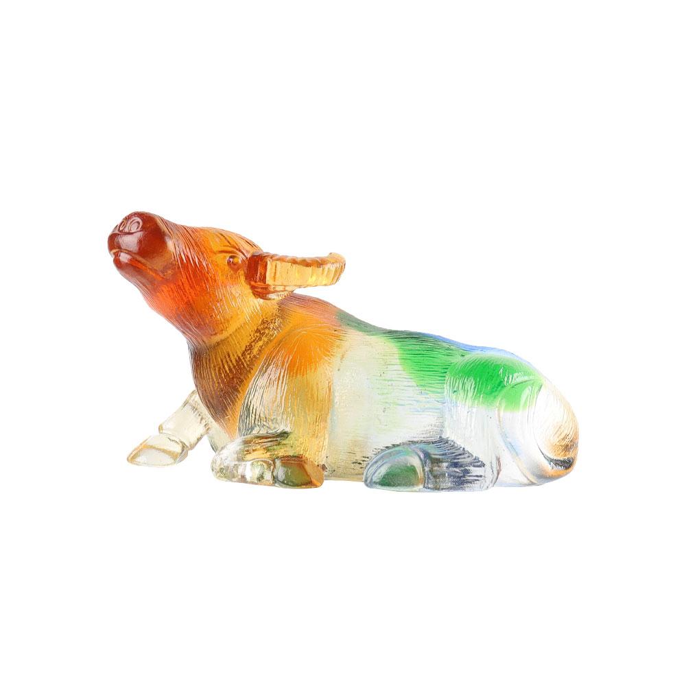 Handmade Colored Glaze Liuli Buffalo Crystal Carvings Wholesale Crystals USA