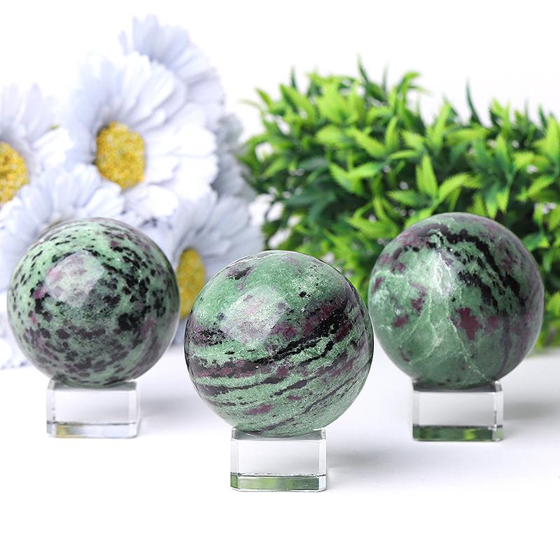 55mm Ruby in Zoisite Crystal Sphere Wholesale Crystals USA