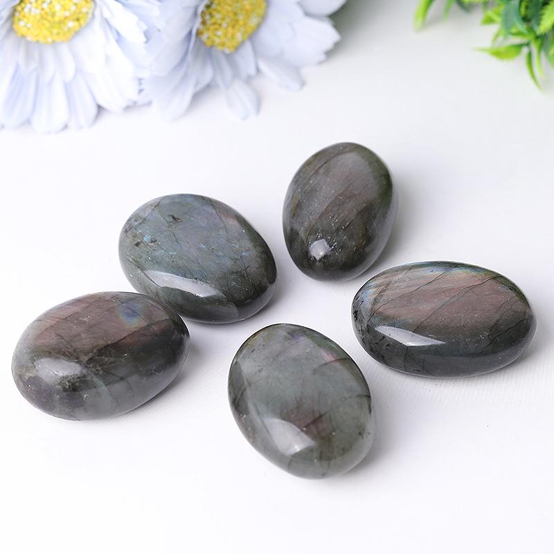1.5"-2.0" Labradorite Tumbles Palm stones Wholesale Crystals USA