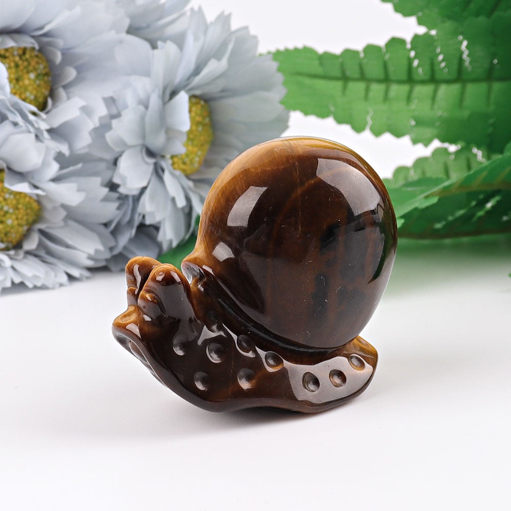 2.5" Tiger's Eye Snail Crystal Carvings Wholesale Crystals USA