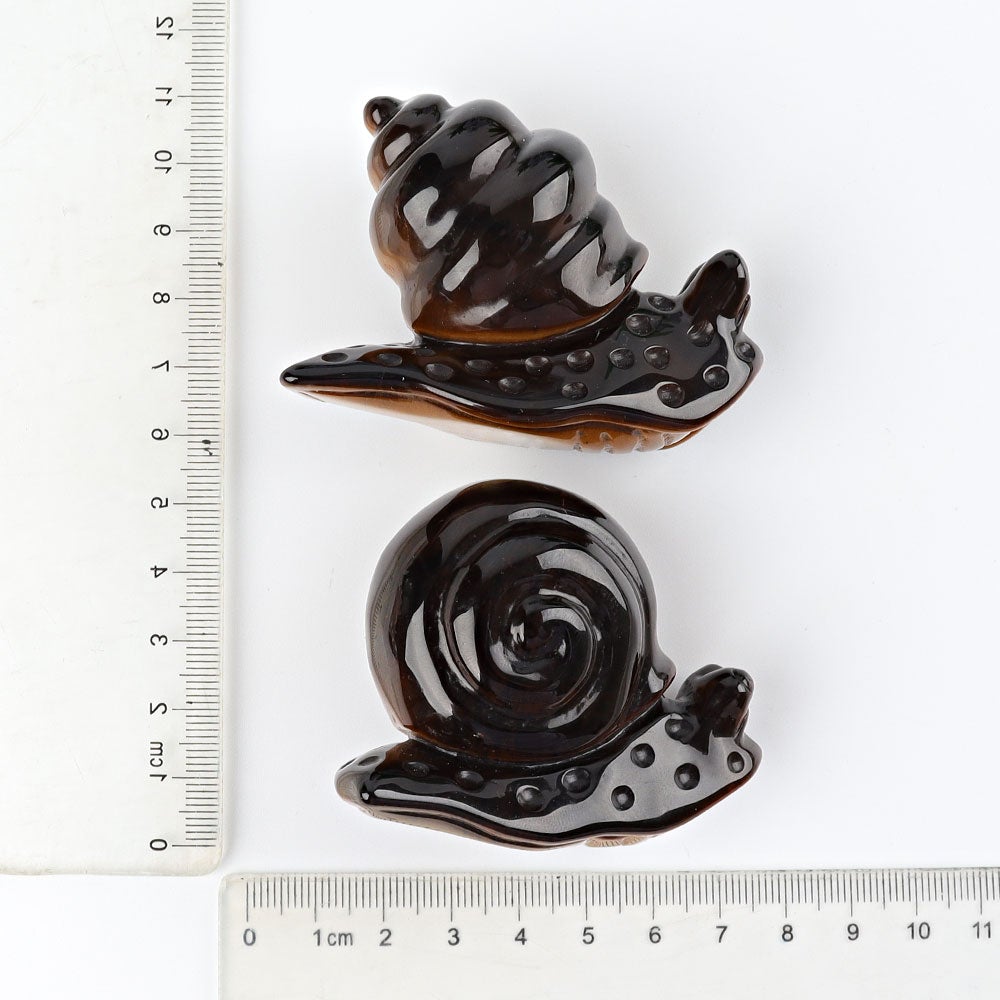 2.5" Tiger's Eye Snail Crystal Carvings Wholesale Crystals USA