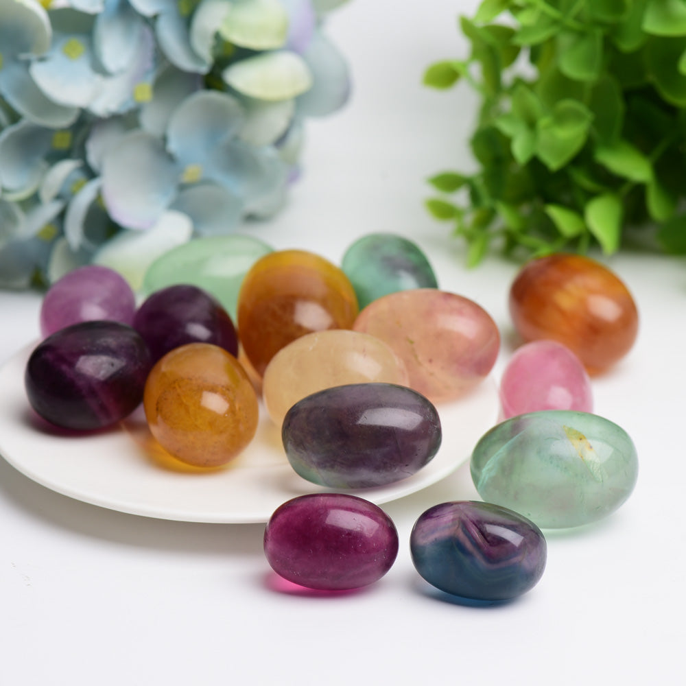 30-40mm Mixed Fluorite Tumbles Bag Bulk Wholesale Crystals USA