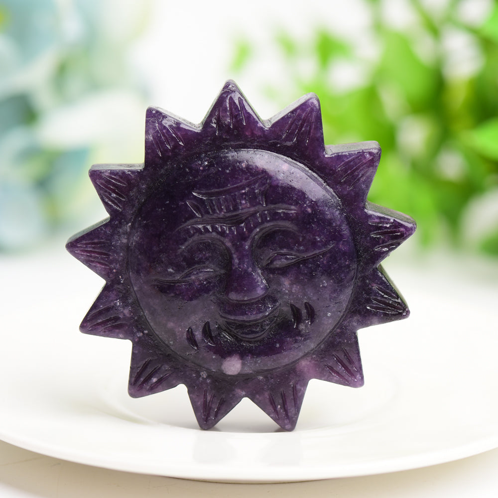 2.4" Mixed Crystal Sunflower Carving Bulk Wholesale Crystals USA