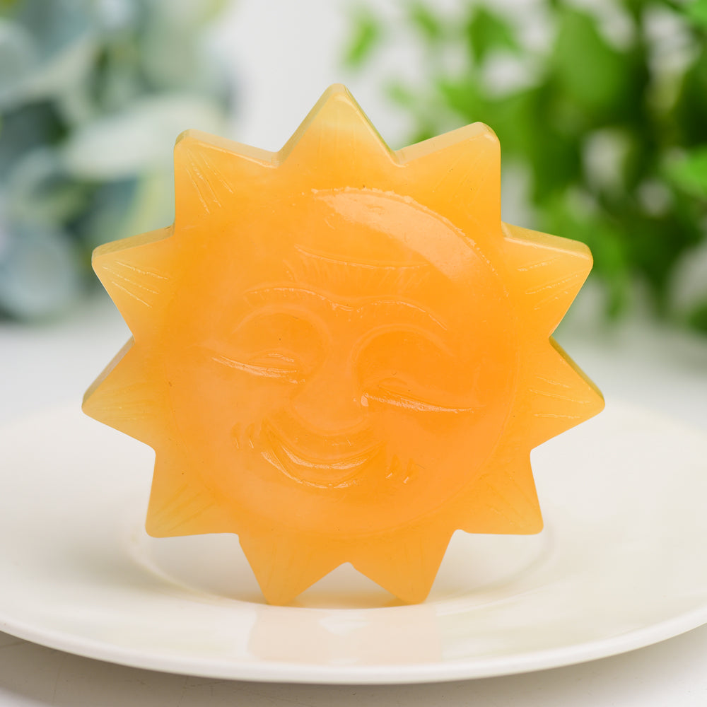 2.4" Mixed Crystal Sunflower Carving Bulk Wholesale Crystals USA