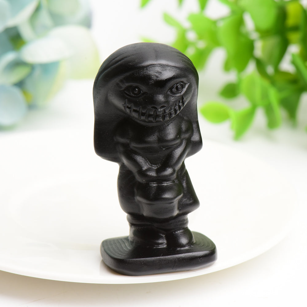 Black Obsidian Crystal Carving for Halloween Crystals USA