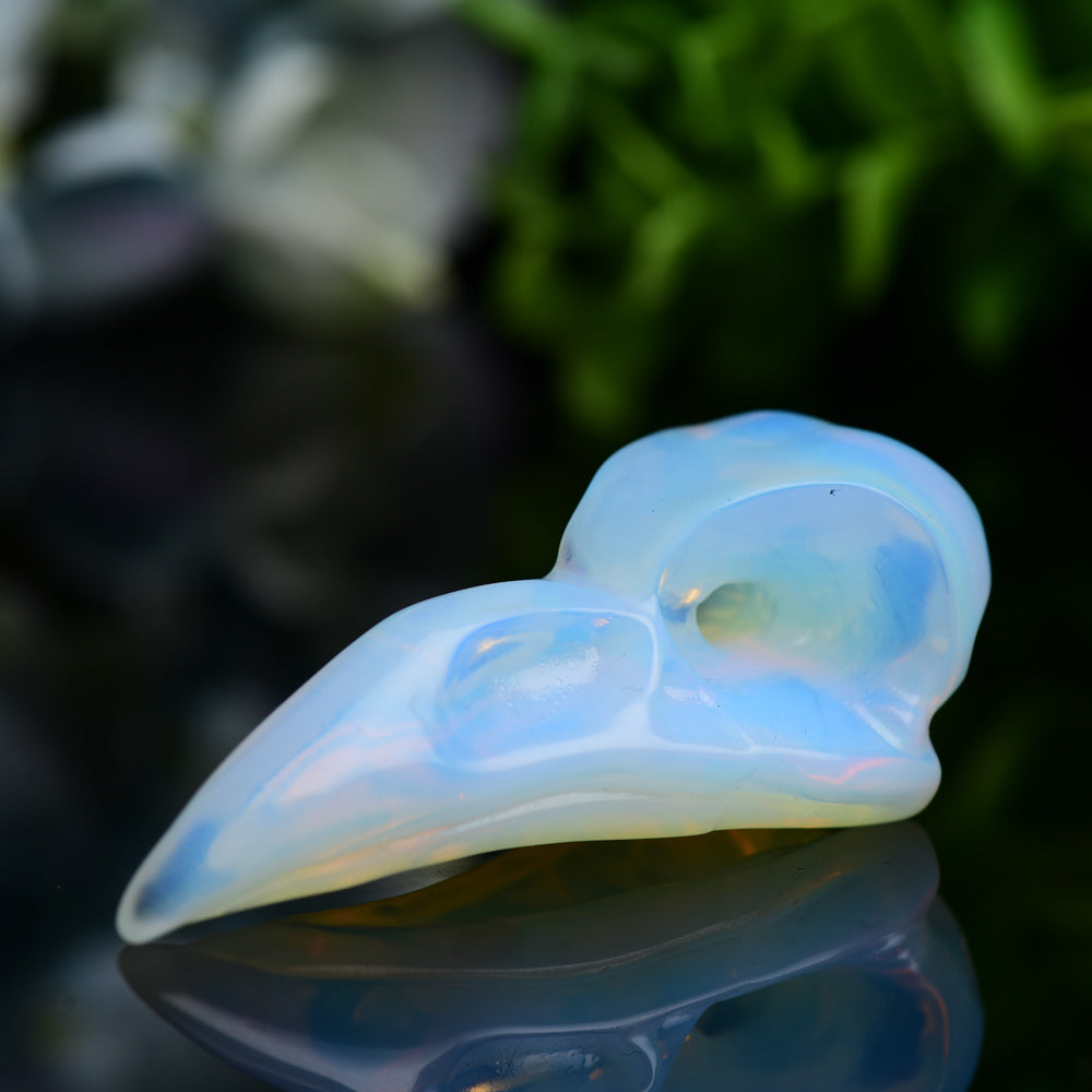 3.0" Opalite Roven Skull Crystal Carving Wholesale Crystals USA