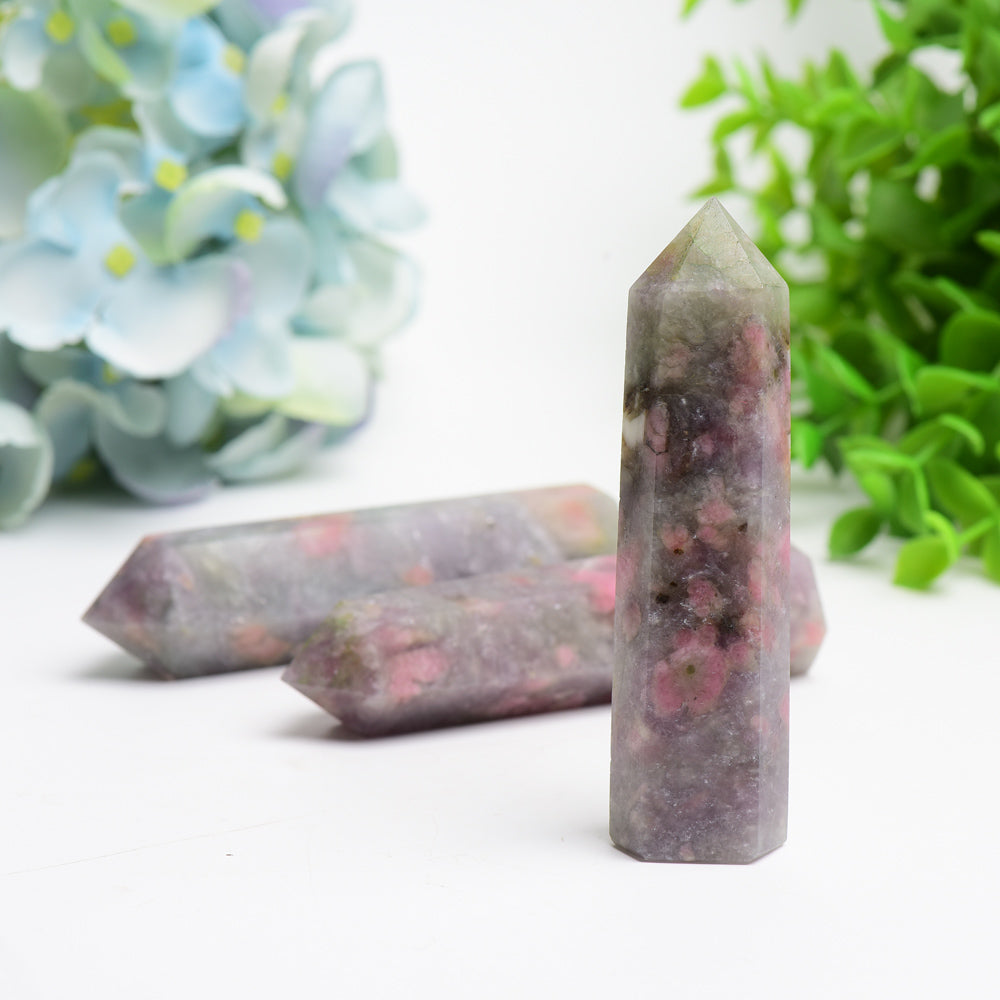 2.5"-4.0" Pink Tourmaline Crystal Point Bulk Wholesale Crystals USA