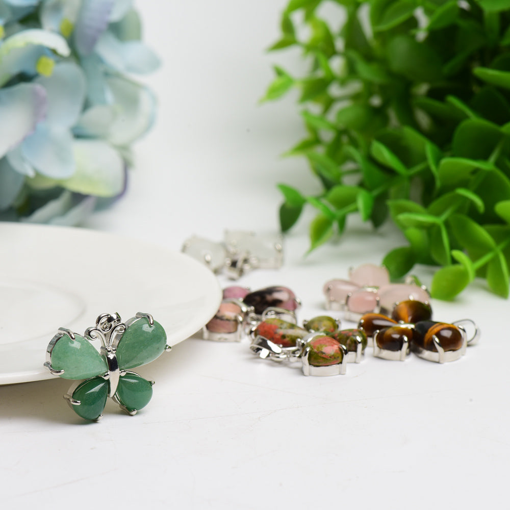 Mixed Crystal New Design Butterfly Shape Pendant Bulk Wholesale Crystals USA