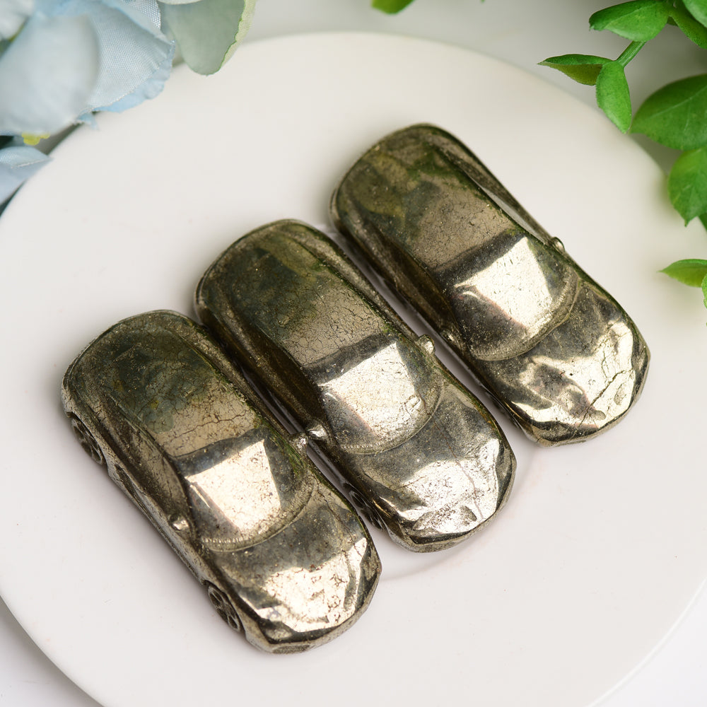 2.2" Pyrite Car Crystal Carving Free Form for Home Decor Wholesale Crystals USA