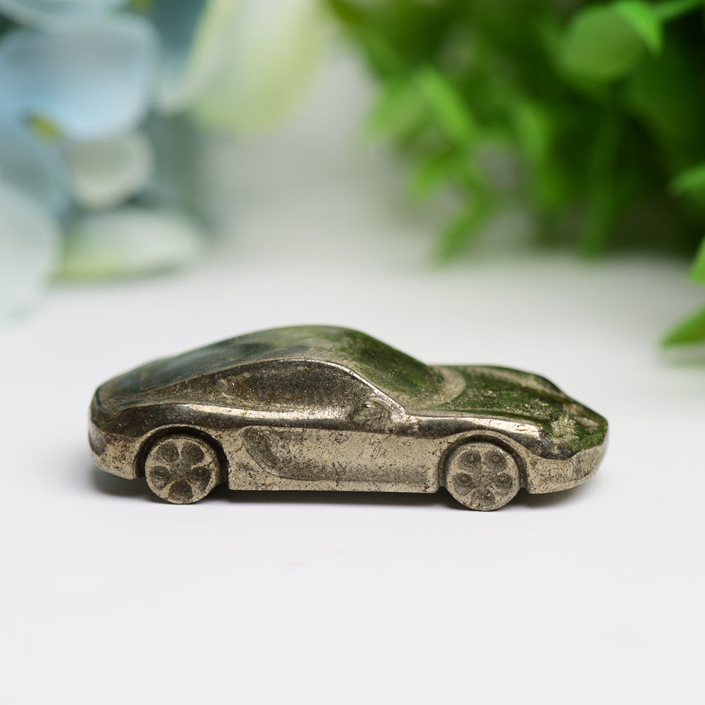 2.2" Pyrite Car Crystal Carving Free Form for Home Decor Wholesale Crystals USA