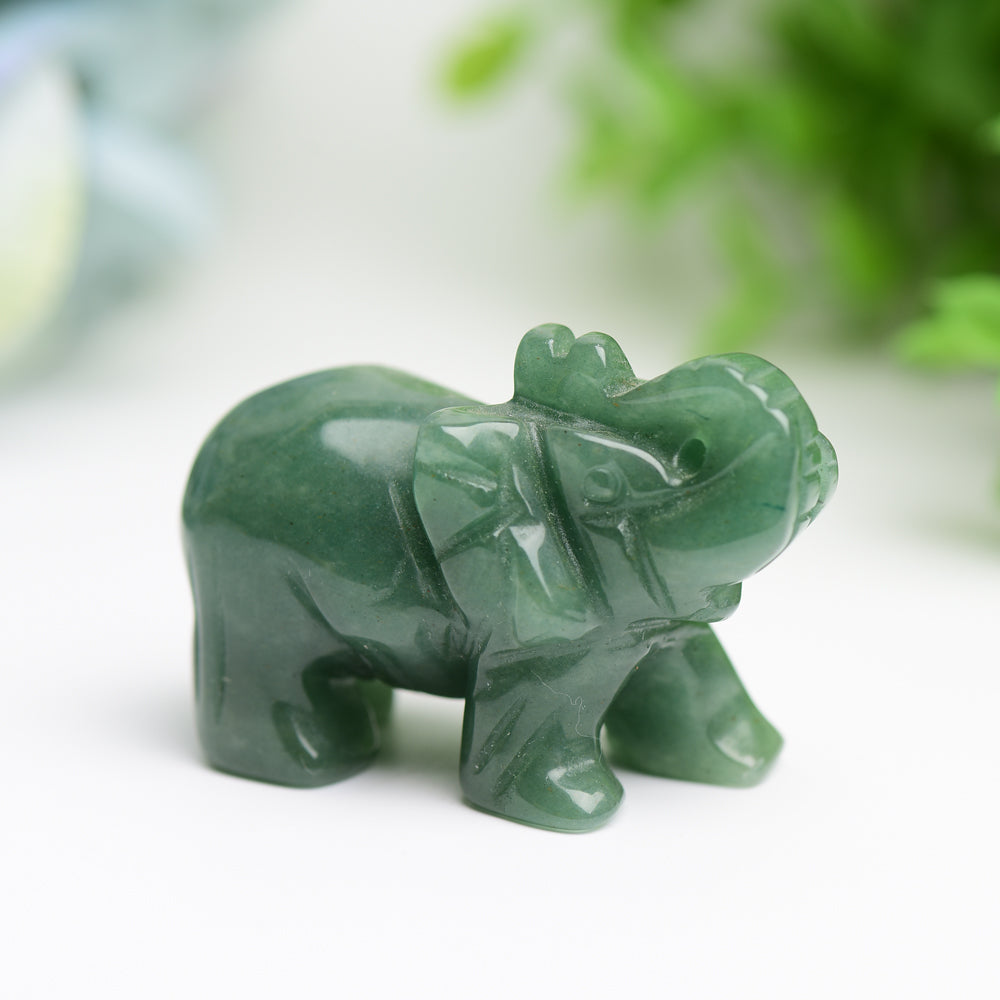 2.0" Mixed Crystal Elephant Animal Crystal Carving Wholesale Crystals USA