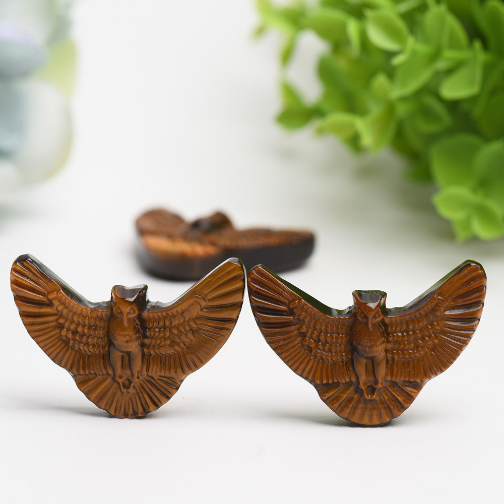 1.8" Yellow Tiger's Eye Flying Owl Bulk Wholesale Wholesale Crystals USA