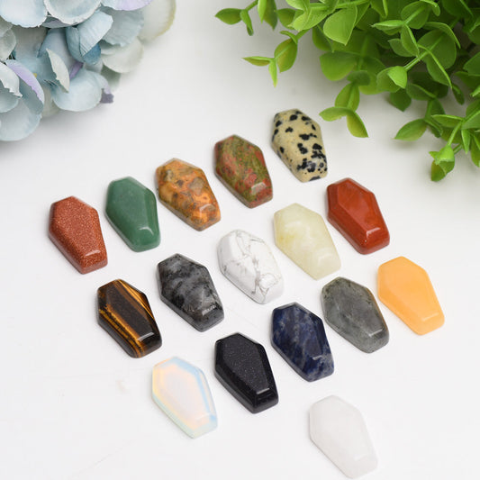 1.2" Mixed Crystal Coffin Carving Bulk Wholesale Wholesale Crystals USA