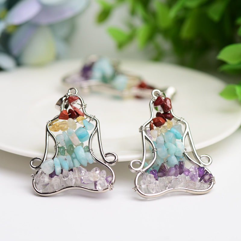 1.8" Chakra Crystal Pendant Bulk Wholesale Wholesale Crystals USA