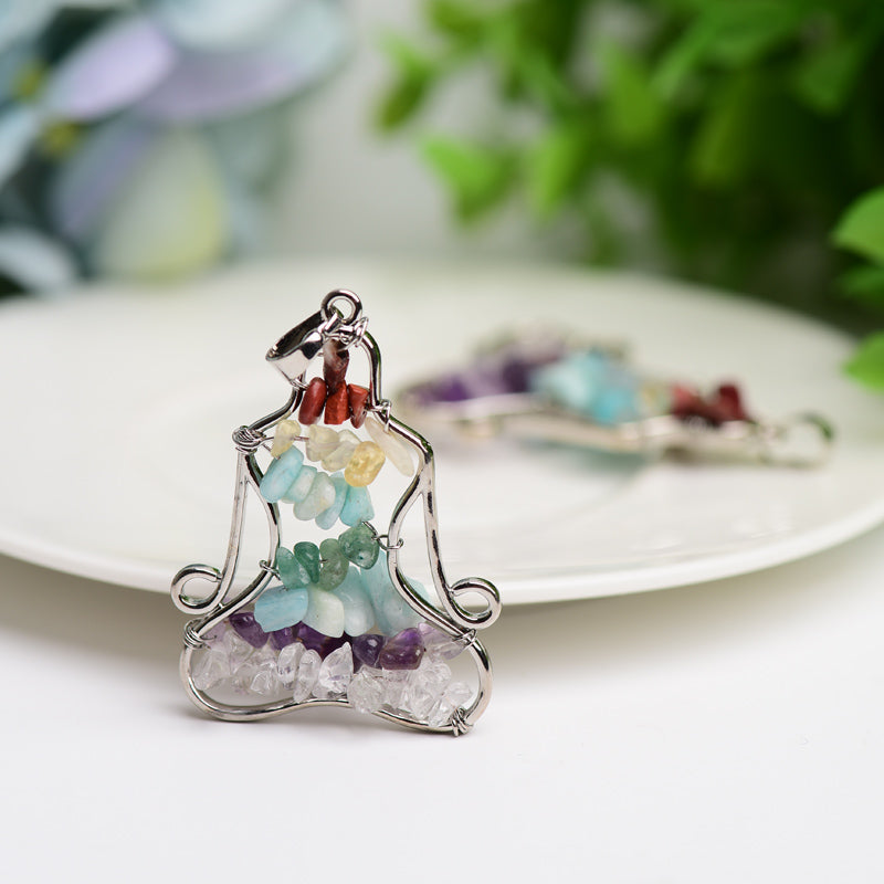 1.8" Chakra Crystal Pendant Bulk Wholesale Wholesale Crystals USA
