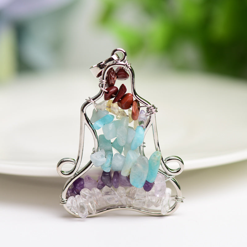 1.8" Chakra Crystal Pendant Bulk Wholesale Wholesale Crystals USA