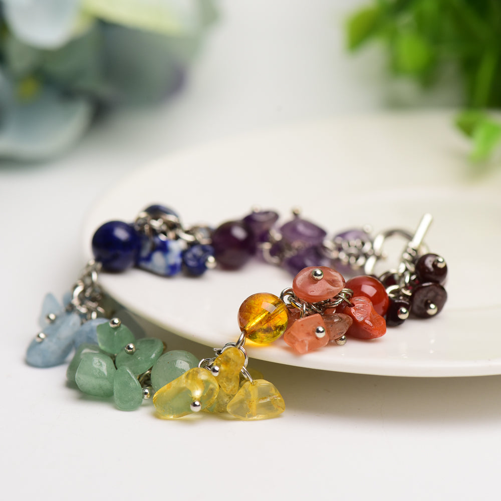 Mixed Crystak Chakra Bracelet Bulk Wholesale Crystals USA