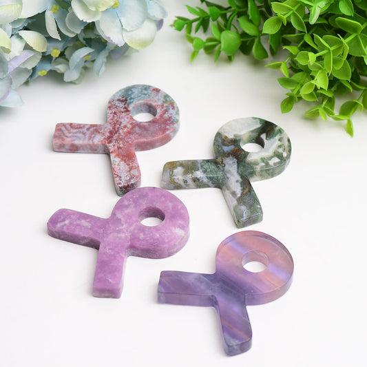 3.0" Mixed Crystal Ribbon Carving Bulk Wholesale  Crystals USA