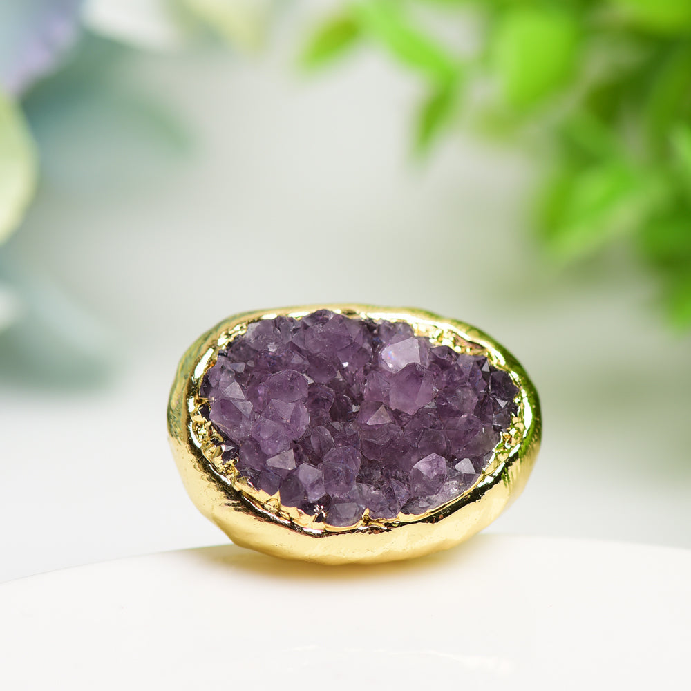 Amethyst Cluster Metal Ring Bulk Wholesale Wholesale Crystals USA
