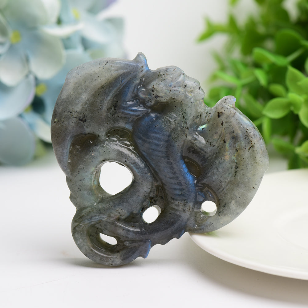3.0" Lavradorite Dragon Crystal Carving Bulk Wholesale Crystals USA