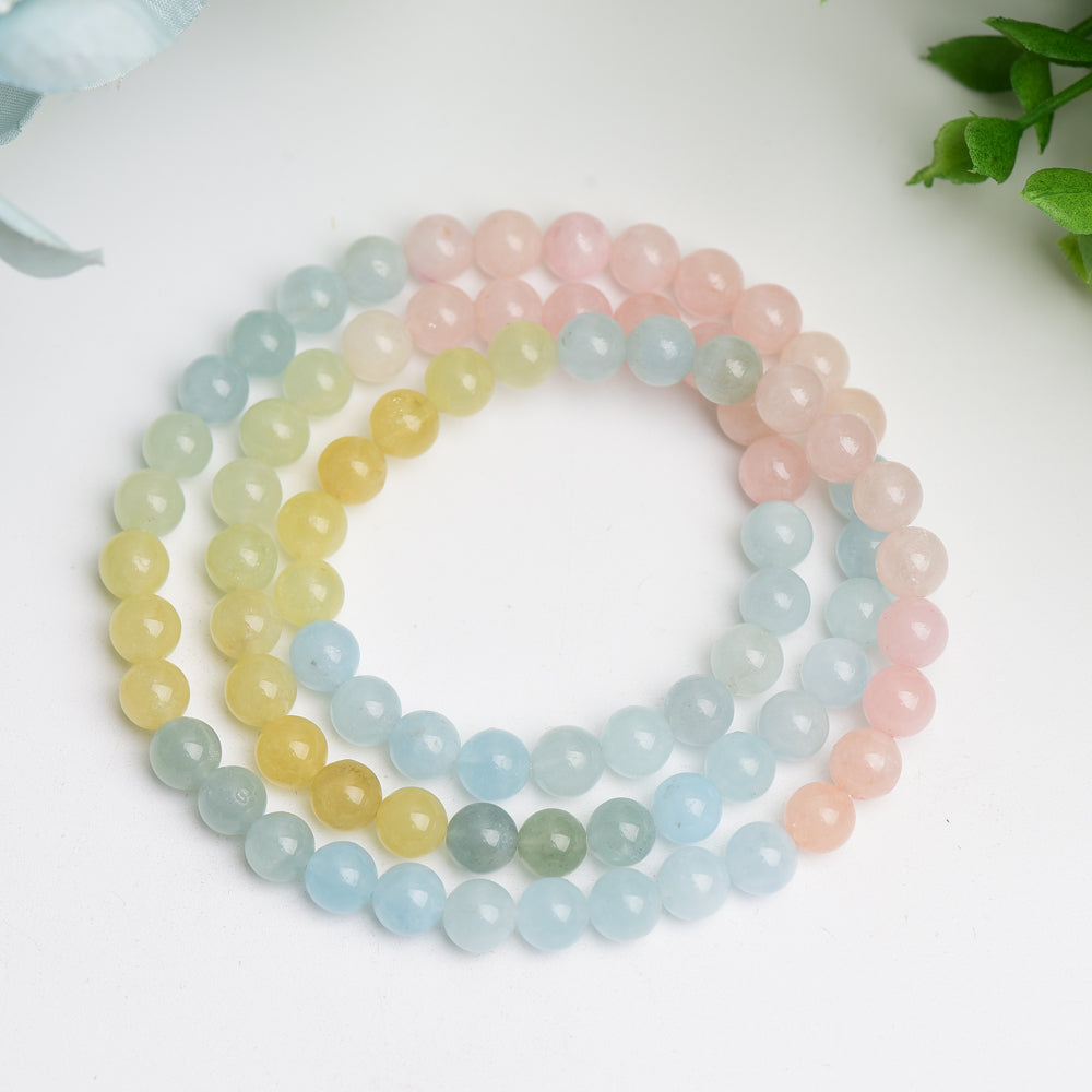 6.5mm Morganite Bracelet Bulk Wholesale Wholesale Crystals USA