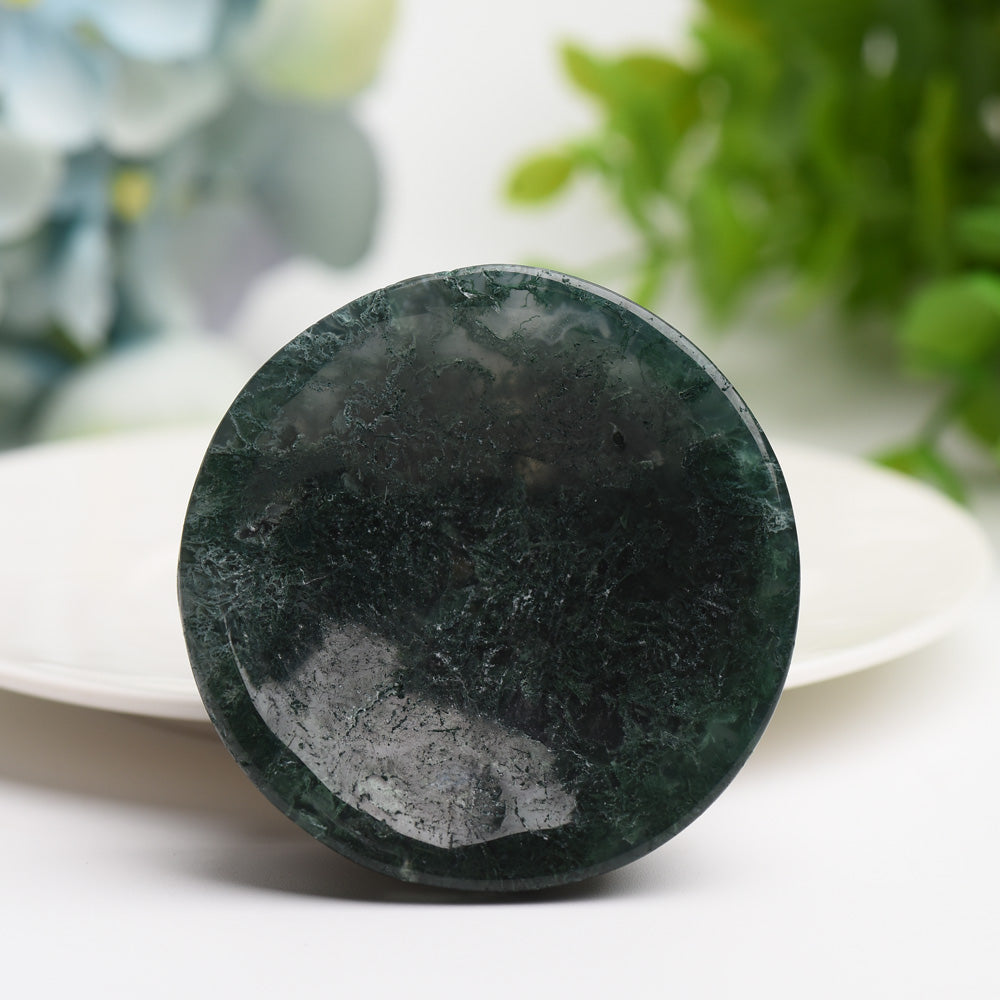2.2" Moss Agate Bowl Crystal Carving Bulk Wholesale Wholesale Crystals USA