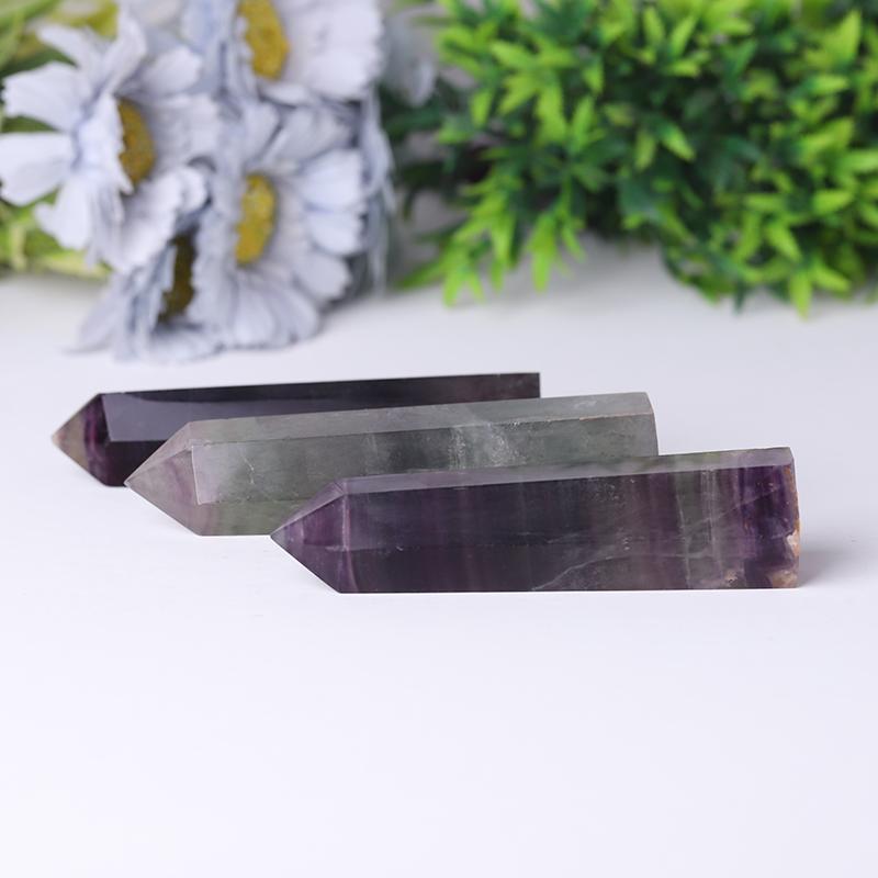Natural Rainbow Fluorite Points Crystal Tower for Collection Wholesale Crystals USA