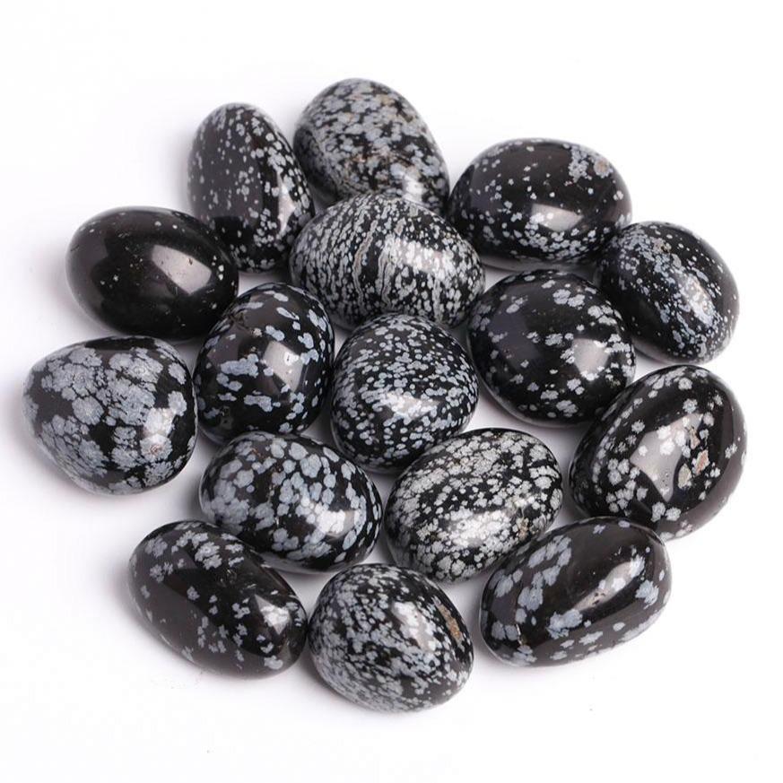 0.1kg Snowflake Obsidian Crystal Tumbles Wholesale Crystals USA
