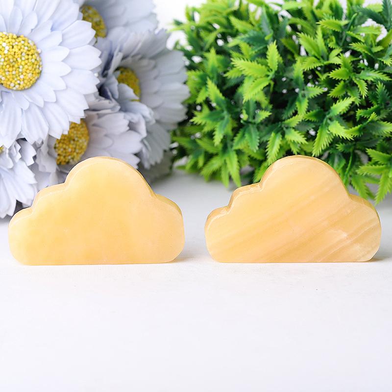 2.8" Yellow Jade Cloud Crystal Carvings Wholesale Crystals USA
