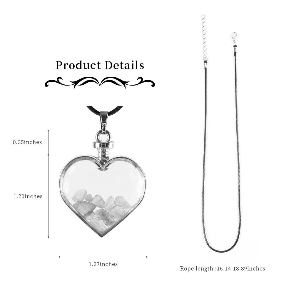 Heart Shaped Crystal Chips Infused Pendant Wholesale Crystals USA