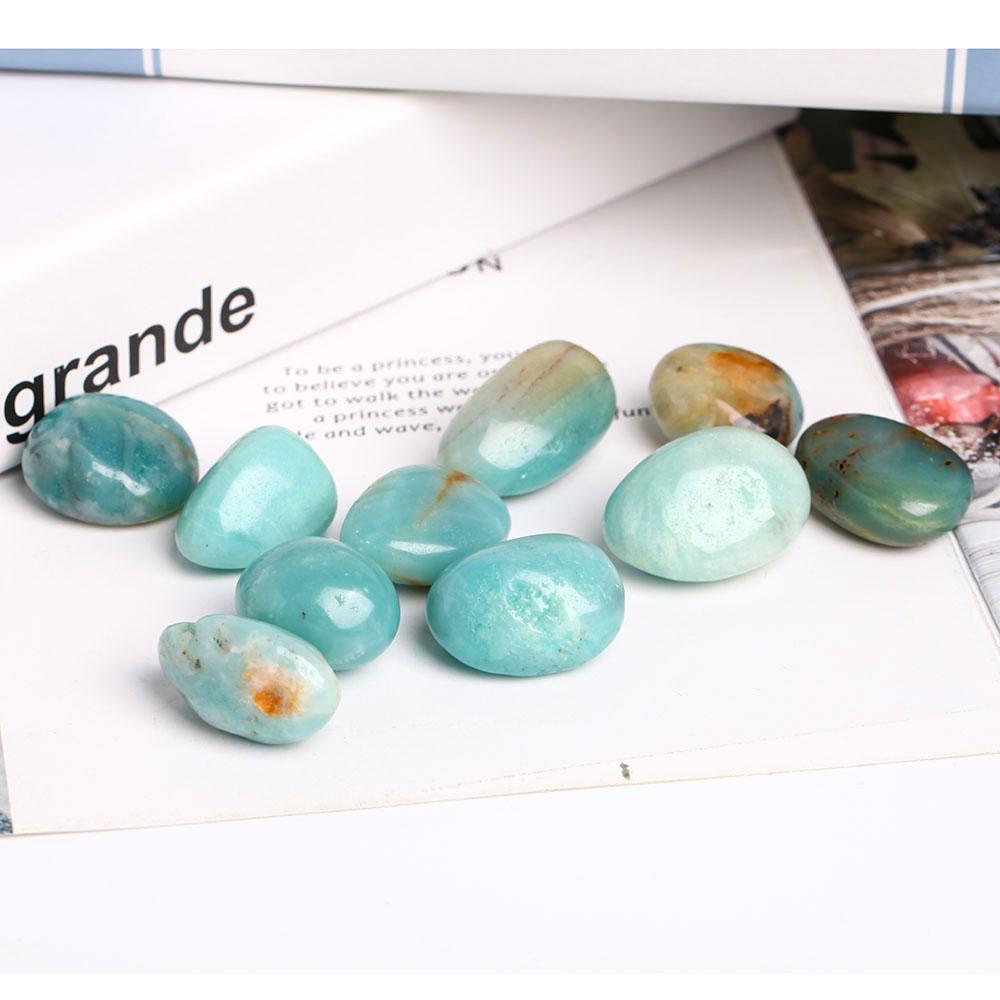 0.1kg Sky Blue Stone Crystal Tumbles Wholesale Crystals USA