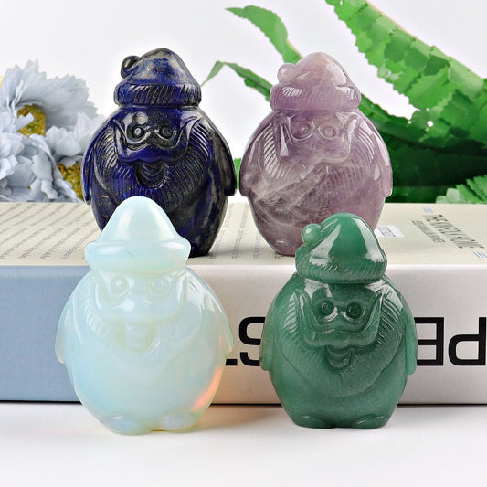 3" Santa Claus Crystal Carving Wholesale Crystals USA