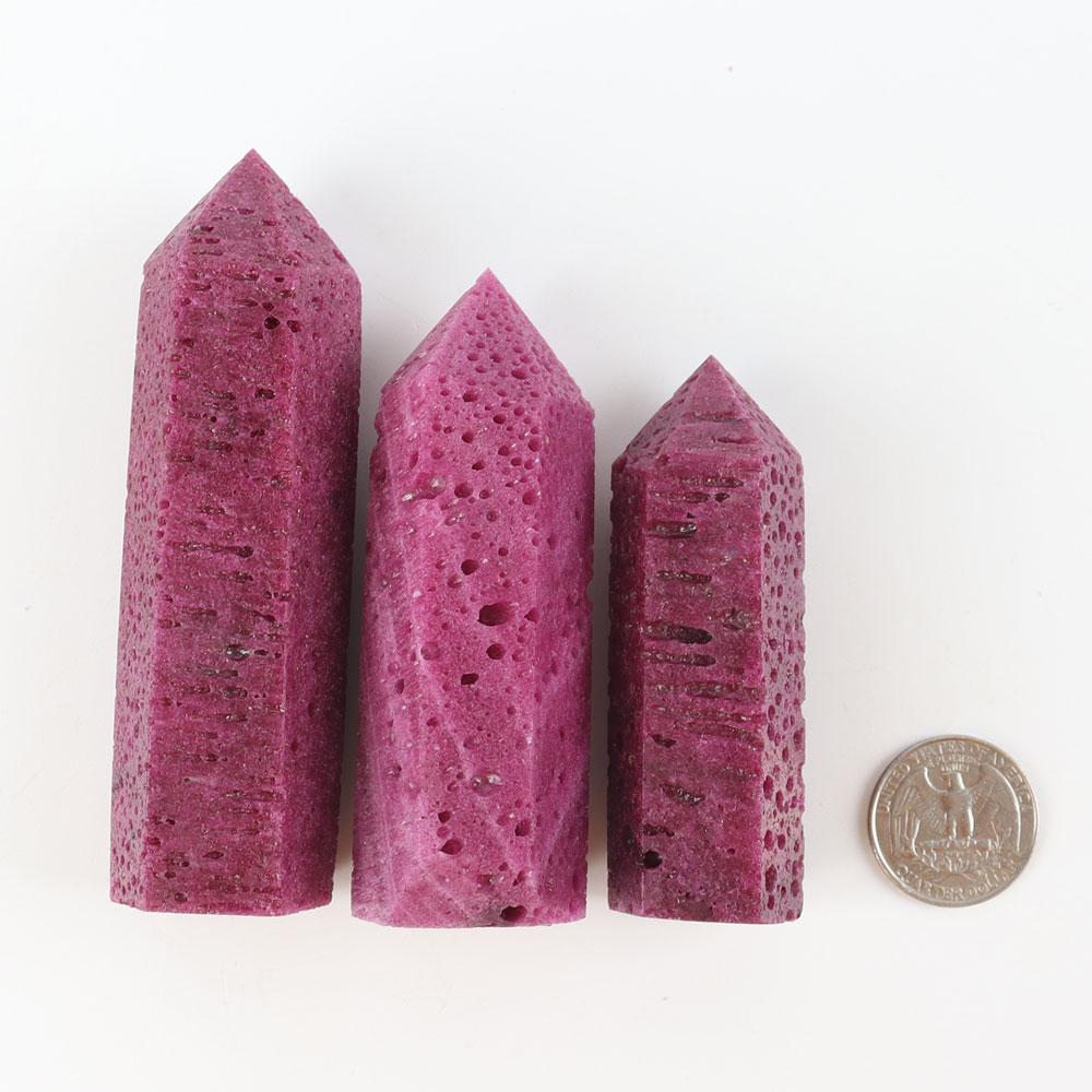 Healing Crystal Honey Comb Ruby Crystal Tower Points Wholesale Crystals USA