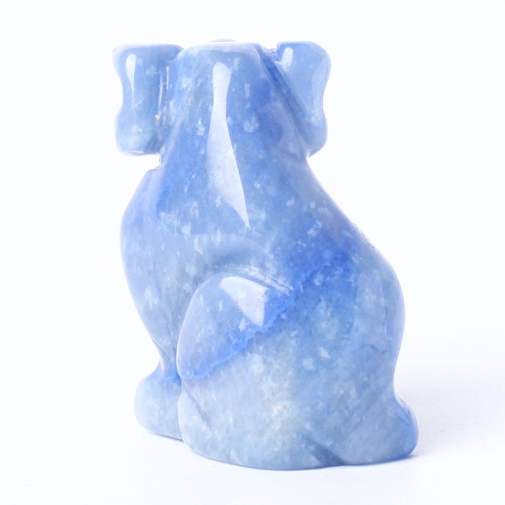 Blue Aventurine Dog Figurine Crystal Carving Wholesale Crystals USA