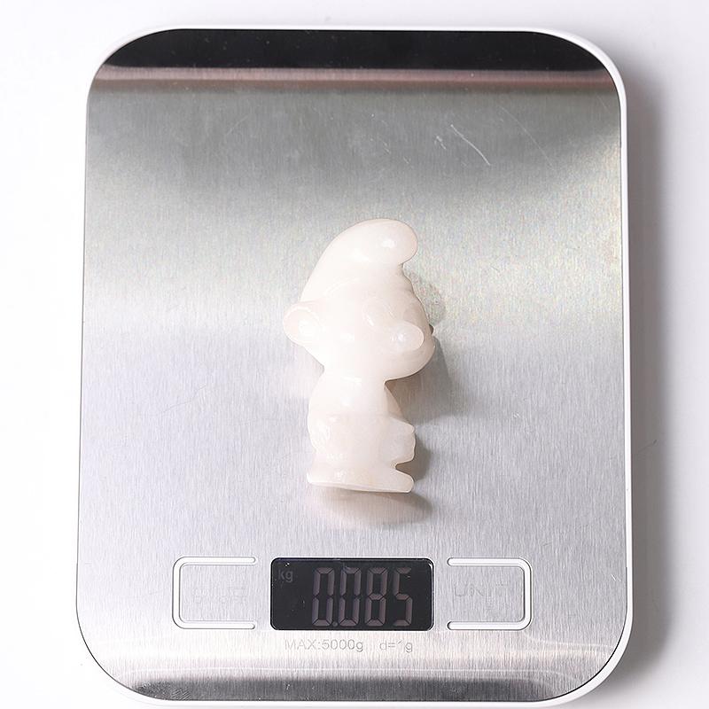 2.6" White Jade The Smurfs Crystal Carvings Wholesale Crystals USA