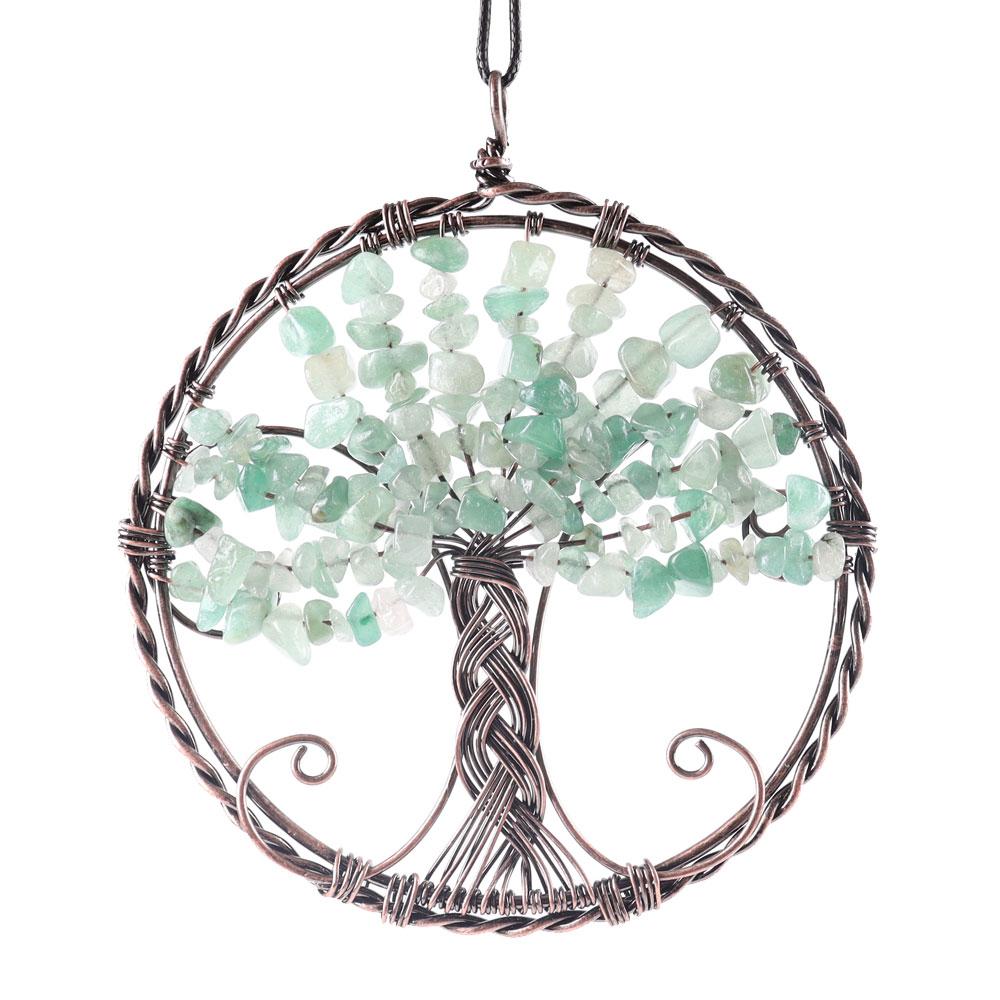 Healing Crystal Jewelry Tree of Life Wire Wrapped Pendant Wholesale Crystals USA