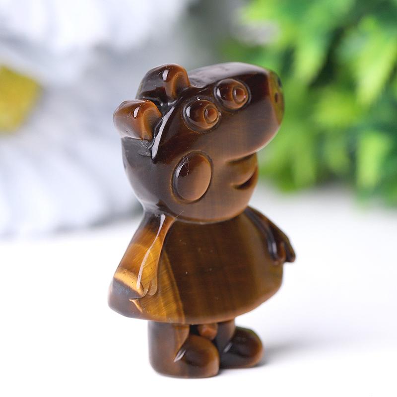 1.8" Peppa Pig Crystal Carvings Wholesale Crystals USA
