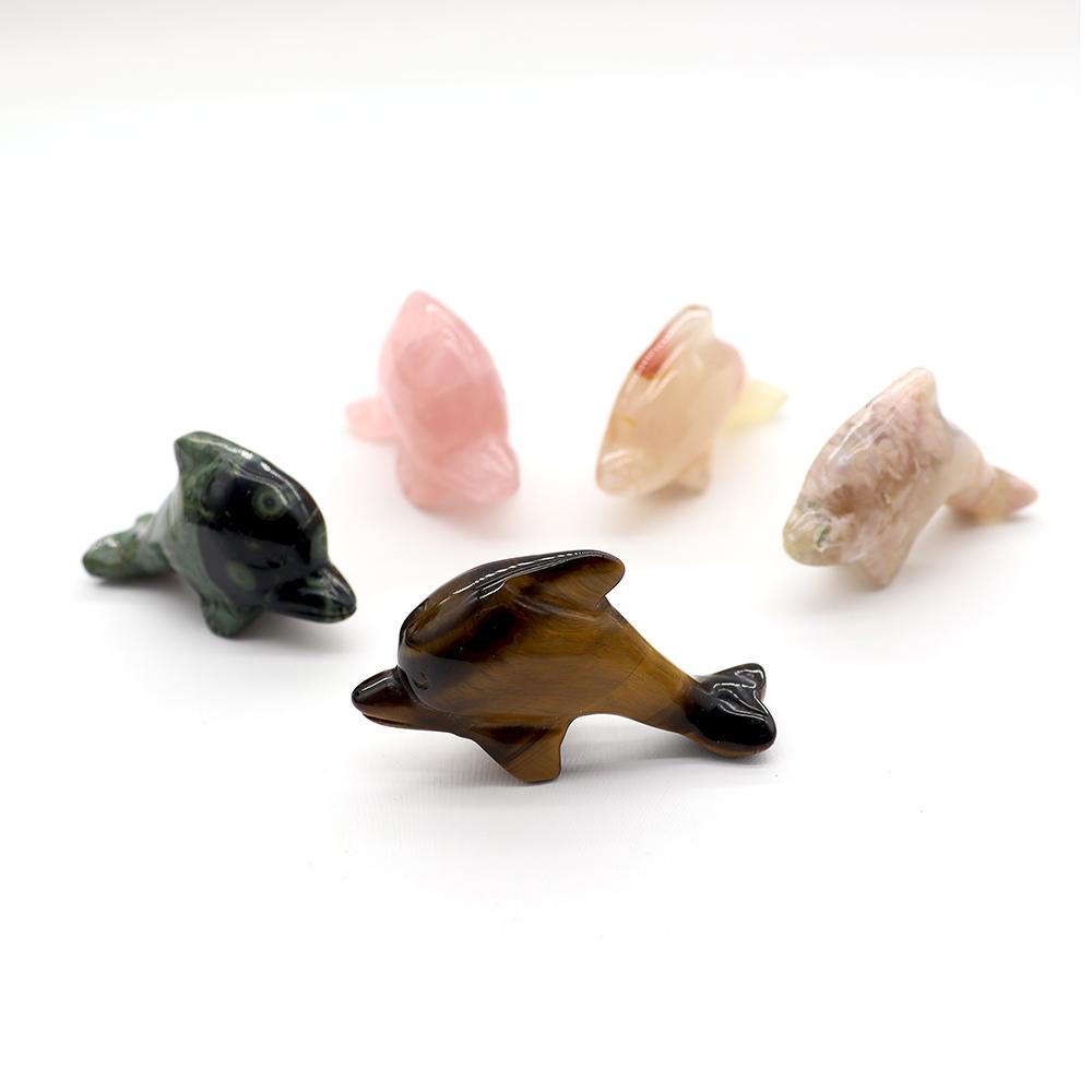 Carved Crystal Jumping Dolphin Figurine Wholesale Crystals USA