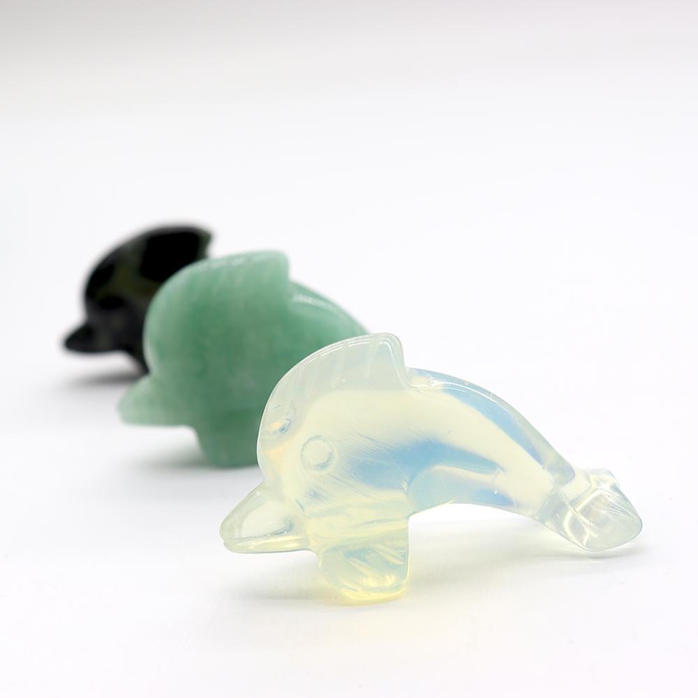Carved Crystal Jumping Dolphin Figurine Wholesale Crystals USA