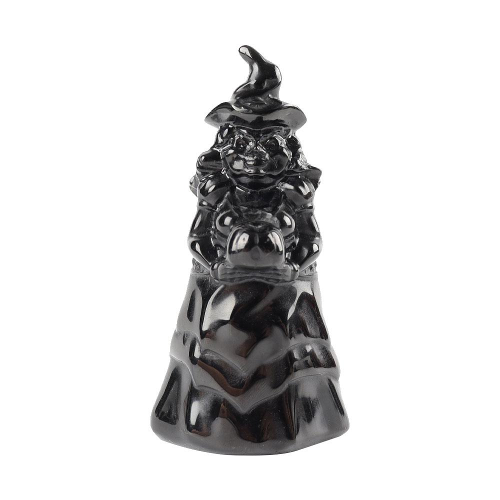 Black Obsidian Crystal Carving Witch Free Form Wholesale Crystals USA